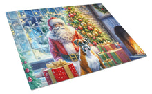Load image into Gallery viewer, Boxer and Santa Claus Glass Cutting Boards – Durable, Decorative Kitchen Art