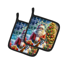 Load image into Gallery viewer, Boxer and Santa Claus Pot Holders - Set of 2 Decorative Kitchen Helpers | Made in the USA