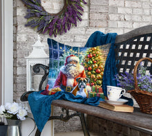 Load image into Gallery viewer, Boxer and Santa Claus Throw Pillow
