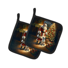 Load image into Gallery viewer, Boxer and Santa Claus Pot Holders - Set of 2 Decorative Kitchen Helpers | Made in the USA