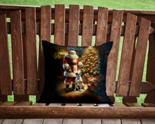 Load image into Gallery viewer, Boxer and Santa Claus Throw Pillow - 14x14 Decorative Pillow – Art for Your Home &amp; Patio