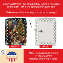 Load image into Gallery viewer, Brittany and Santa Claus Porcelain Ornament