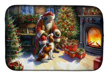 Load image into Gallery viewer, Brittany and Santa Claus Dish Drying Mat