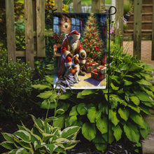 Load image into Gallery viewer, Brittany with Santa Garden Flag – Christmas Dog Yard Decor
