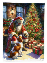 Load image into Gallery viewer, Brittany with Santa Garden Flag – Christmas Dog Yard Decor