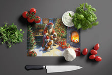 Load image into Gallery viewer, Brittany and Santa Claus Glass Cutting Boards – Durable, Decorative Kitchen Art