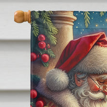 Load image into Gallery viewer, Brussels Griffon and Santa Claus House Flag