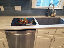 Load image into Gallery viewer, Brussels Griffon and Santa Claus Dish Drying Mat