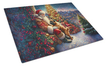 Load image into Gallery viewer, Brussels Griffon and Santa Claus Glass Cutting Boards – Durable, Decorative Kitchen Art