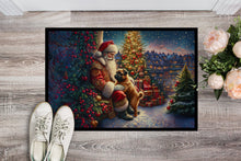 Load image into Gallery viewer, Brussels Griffon and Santa Claus Doormat