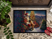 Load image into Gallery viewer, Brussels Griffon and Santa Claus Doormat