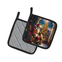 Load image into Gallery viewer, Brussels Griffon and Santa Claus Pot Holders - Set of 2 Decorative Kitchen Helpers | Made in the USA