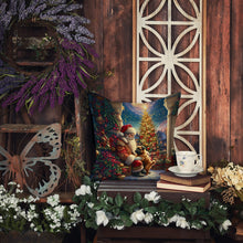 Load image into Gallery viewer, Brussels Griffon and Santa Claus Throw Pillow
