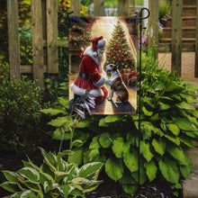 Load image into Gallery viewer, Bull Terrier with Santa Garden Flag – Christmas Dog Yard Decor