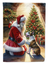 Load image into Gallery viewer, Bull Terrier with Santa Garden Flag – Christmas Dog Yard Decor