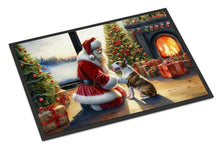 Load image into Gallery viewer, Bull Terrier and Santa Claus Doormat-24x36 Indoor / Outdoor Rug | Made in USA