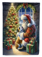Load image into Gallery viewer, English Bulldog and Santa Claus House Flag