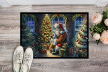 Load image into Gallery viewer, English Bulldog and Santa Claus Doormat-24x36 Indoor / Outdoor Rug | Made in USA