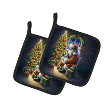 Load image into Gallery viewer, English Bulldog and Santa Claus Pot Holders - Set of 2 Decorative Kitchen Helpers | Made in the USA
