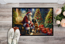 Load image into Gallery viewer, Bullmastiff and Santa Claus Doormat