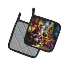 Load image into Gallery viewer, Bullmastiff and Santa Claus Pot Holders - Set of 2 Decorative Kitchen Helpers | Made in the USA