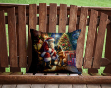 Load image into Gallery viewer, Bullmastiff and Santa Claus Throw Pillow - 14x14 Decorative Pillow – Art for Your Home &amp; Patio