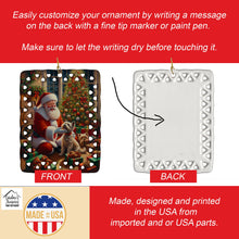 Load image into Gallery viewer, Cairn Terrier and Santa Claus Porcelain Ornament