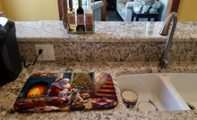 Load image into Gallery viewer, Cairn Terrier and Santa Claus Dish Drying Mat