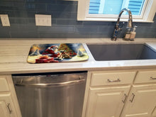 Load image into Gallery viewer, Cairn Terrier and Santa Claus Dish Drying Mat