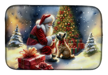 Load image into Gallery viewer, Cairn Terrier and Santa Claus Dish Drying Mat
