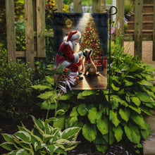 Load image into Gallery viewer, Cairn Terrier with Santa Garden Flag – Christmas Dog Yard Decor