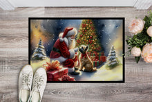 Load image into Gallery viewer, Cairn Terrier and Santa Claus Doormat - 18X27 Indoor / Outdoor Rug | Made in USA