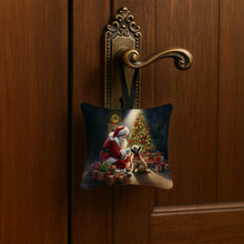 Load image into Gallery viewer, Cairn Terrier and Santa Claus Hanging Square Fabric Ornament 3.5 × 3.5