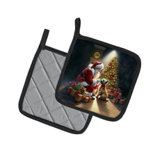 Load image into Gallery viewer, Cairn Terrier and Santa Claus Pot Holders - Set of 2 Decorative Kitchen Helpers | Made in the USA