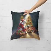 Load image into Gallery viewer, Cairn Terrier and Santa Claus Throw Pillow