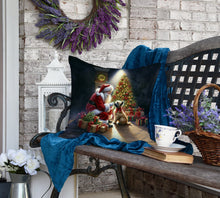 Load image into Gallery viewer, Cairn Terrier and Santa Claus Throw Pillow