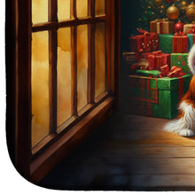 Load image into Gallery viewer, Cavalier Spaniel and Santa Claus Dish Drying Mat