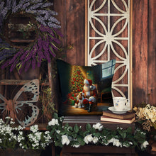 Load image into Gallery viewer, Cavalier Spaniel and Santa Claus Throw Pillow