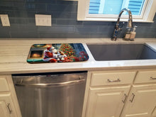 Load image into Gallery viewer, Cavalier Spaniel and Santa Claus Dish Drying Mat