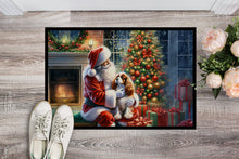 Load image into Gallery viewer, Cavalier Spaniel and Santa Claus Doormat - 18X27 Indoor / Outdoor Rug | Made in USA