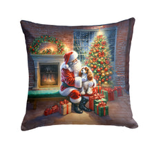 Load image into Gallery viewer, Cavalier Spaniel and Santa Claus Throw Pillow