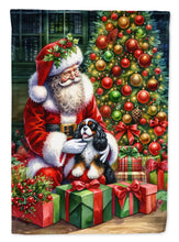 Load image into Gallery viewer, Cavalier Spaniel and Santa Claus House Flag