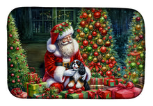 Load image into Gallery viewer, Cavalier Spaniel and Santa Claus Dish Drying Mat