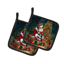 Load image into Gallery viewer, Cavalier Spaniel and Santa Claus Pot Holders - Set of 2 Decorative Kitchen Helpers | Made in the USA
