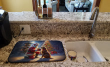 Load image into Gallery viewer, Chesapeake Bay Retriever and Santa Claus Dish Drying Mat