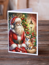 Load image into Gallery viewer, Chihuahua and Santa Claus Greeting Cards - Blank Note Cards – 8-Pack of Artist-Designed Cards with Envelopes