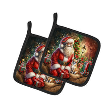 Load image into Gallery viewer, Chihuahua and Santa Claus Pot Holders - Set of 2 Decorative Kitchen Helpers | Made in the USA