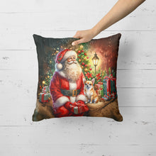 Load image into Gallery viewer, Chihuahua and Santa Claus Throw Pillow