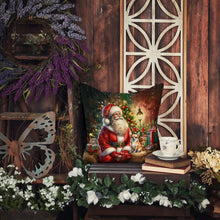 Load image into Gallery viewer, Chihuahua and Santa Claus Throw Pillow