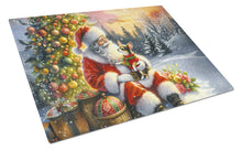 Load image into Gallery viewer, Chihuahua and Santa Claus Glass Cutting Boards – Durable, Decorative Kitchen Art